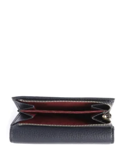 Metallic Soft Geldbörse genarbtes Leder navy