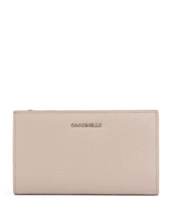 Metallic Soft Geldbörse genarbtes Leder altrosa