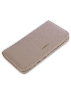 Metallic Soft Geldbörse genarbtes Leder nude