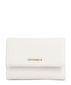 Metallic Soft Geldbörse genarbtes Leder weiß