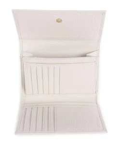 Metallic Soft Geldbörse genarbtes Leder weiß