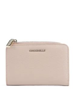 Metallic Soft RFID Geldbörse genarbtes Rindsleder beige