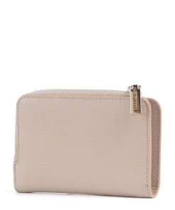 Metallic Soft RFID Geldbörse genarbtes Rindsleder beige