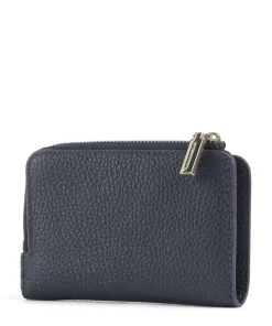 Metallic Soft RFID Geldbörse genarbtes Rindsleder dunkelblau