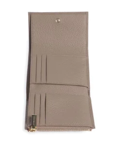 Metallic Soft RFID Geldbörse genarbtes Rindsleder taupe