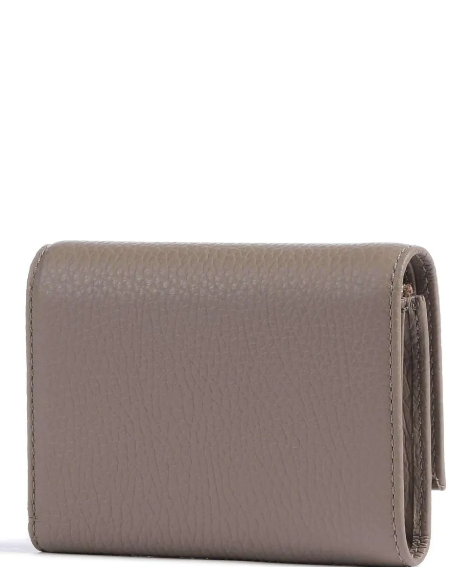 Metallic Soft RFID Geldbörse genarbtes Rindsleder taupe