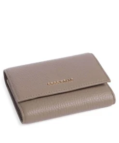 Metallic Soft RFID Geldbörse genarbtes Rindsleder taupe