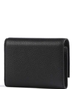 Metallic Soft RFID Geldbörse genarbtes Rindsleder schwarz