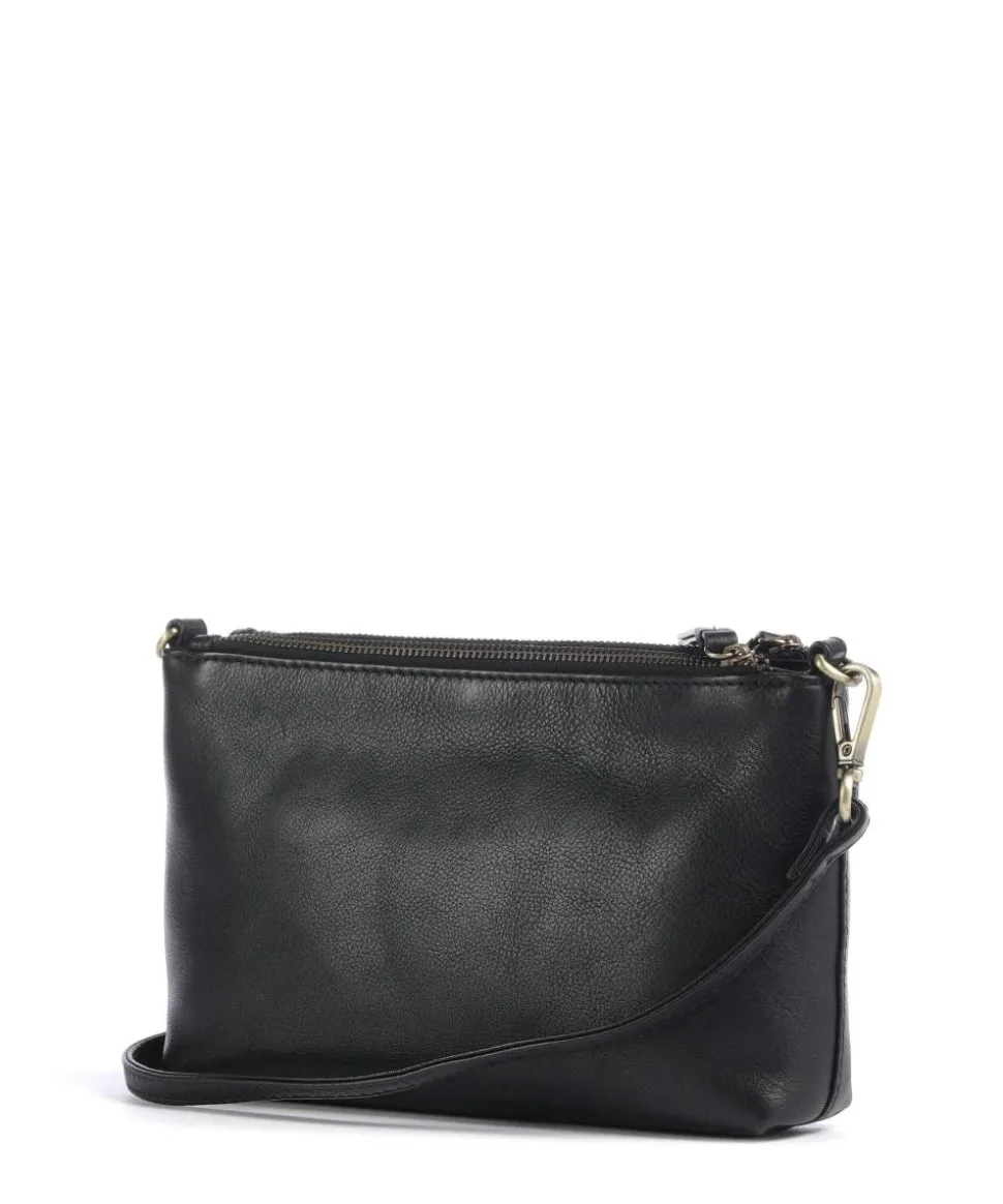 Mikala Umhängetasche genarbtes Rindsleder schwarz