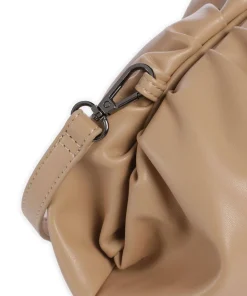 Mila Clutch Lederimitat beige