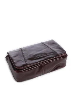 Mila Icon Crinkle Umhängetasche fein genarbtes Rindsleder bordeaux