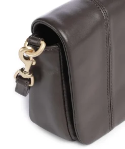 Mila Icon Silky Umhängetasche Lammleder dunkelbraun