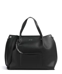 Mila L Shopper Lederimitat schwarz