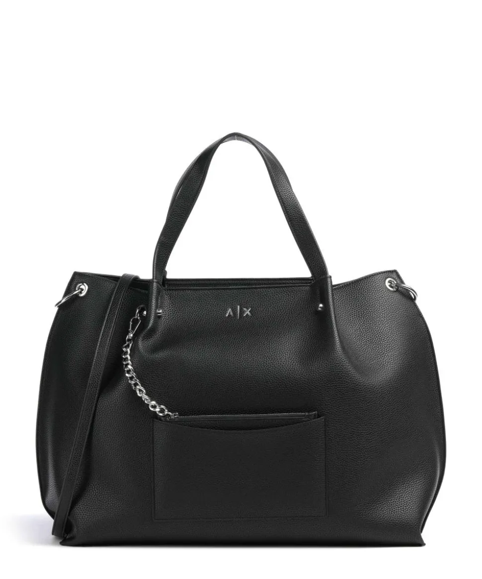 Mila L Shopper Lederimitat schwarz