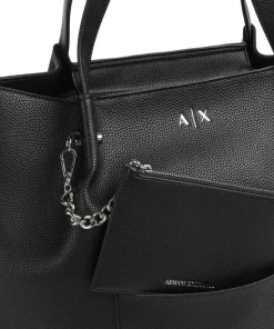 Mila L Shopper Lederimitat schwarz