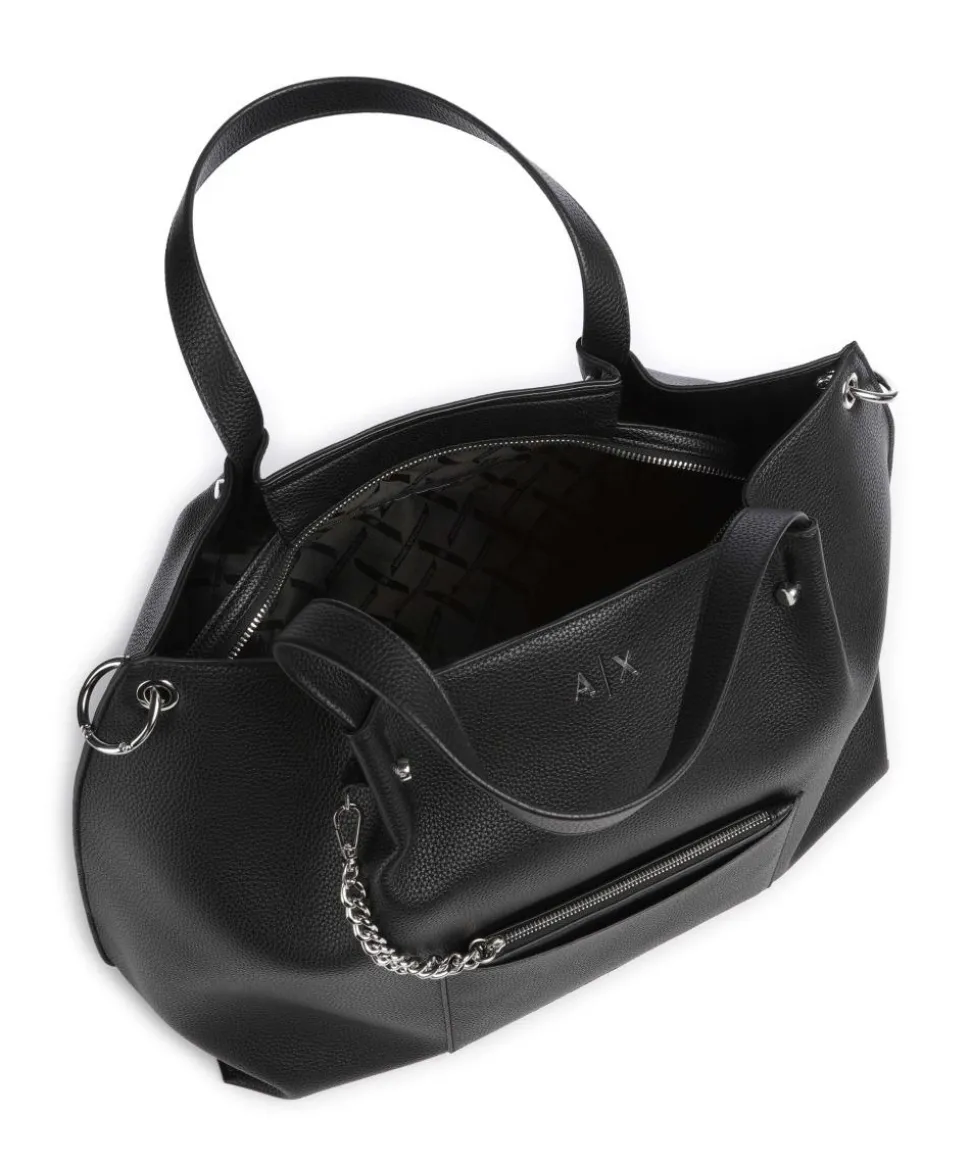 Mila L Shopper Lederimitat schwarz