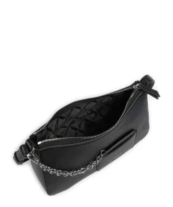 Mila M Schultertasche Lederimitat schwarz