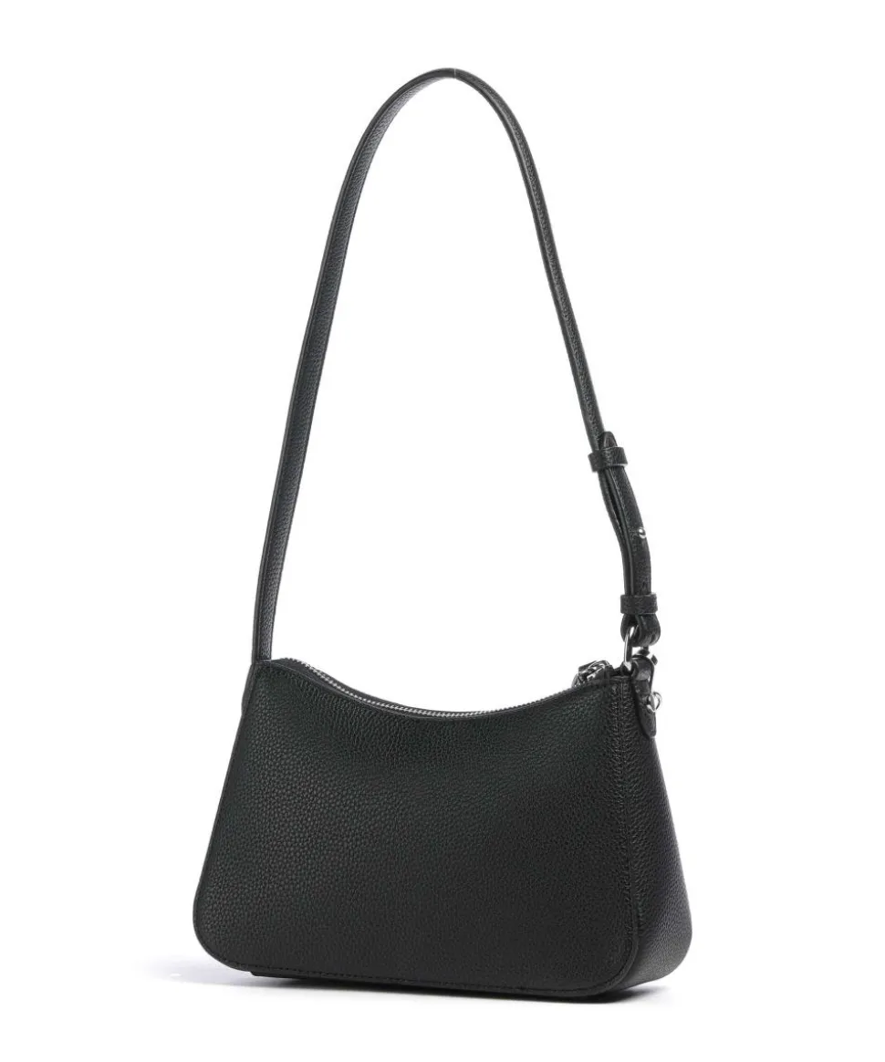 Mila Mini Schultertasche Lederimitat schwarz