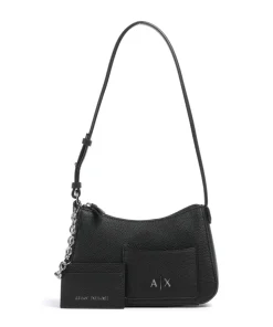 Mila Mini Schultertasche Lederimitat schwarz