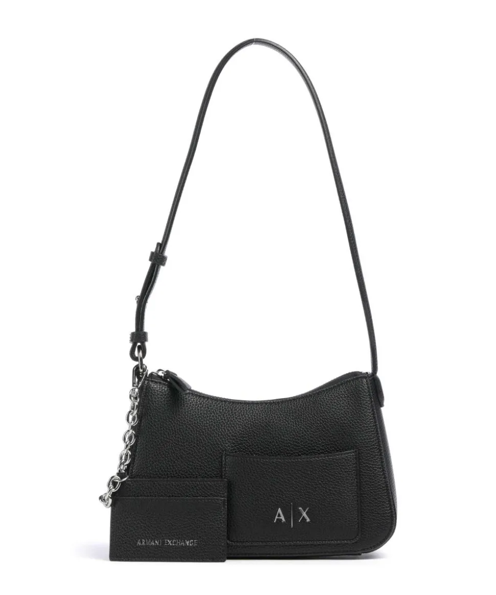 Mila Mini Schultertasche Lederimitat schwarz