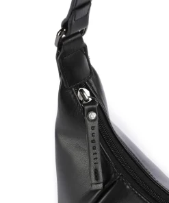 Mila Schultertasche Lederimitat schwarz