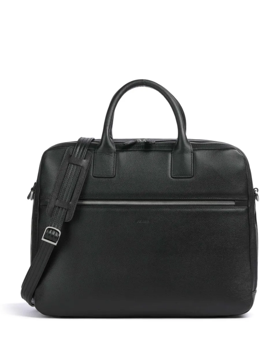 Milano Aktentasche 15″ genarbtes Rindsleder schwarz