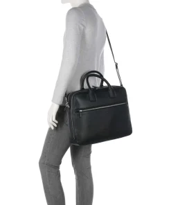 Milano Aktentasche 15″ genarbtes Rindsleder schwarz