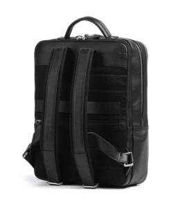 Milano Laptop-Rucksack 16″ genarbtes Rindsleder schwarz