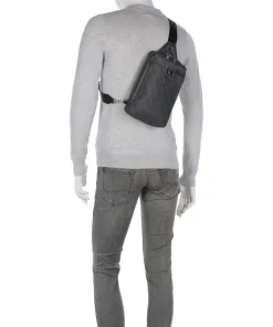 Milano Slingbag Lederimitat schwarz