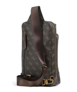 Milano Slingbag Lederimitat dunkelbraun