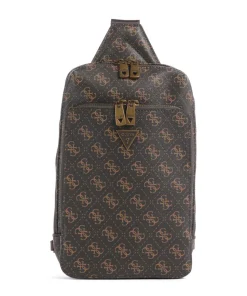 Milano Slingbag Lederimitat dunkelbraun