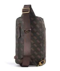 Milano Slingbag Lederimitat dunkelbraun