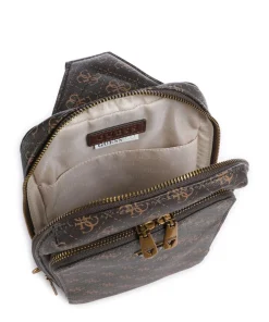 Milano Slingbag Lederimitat dunkelbraun