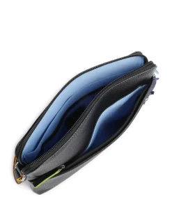 Milano Umhängetasche genarbtes Leder schwarz