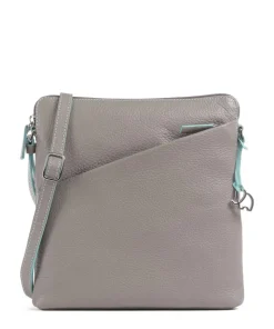 Milano Umhängetasche genarbtes Leder grau