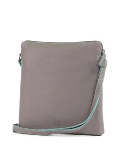 Milano Umhängetasche genarbtes Leder grau