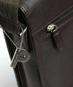 Milano Umhängetasche genarbtes Rindsleder dunkelbraun