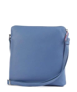 Milano Umhängetasche genarbtes Leder blau