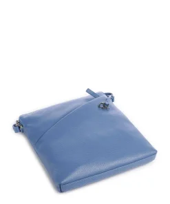 Milano Umhängetasche genarbtes Leder blau