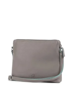 Milano Umhängetasche genarbtes Leder grau