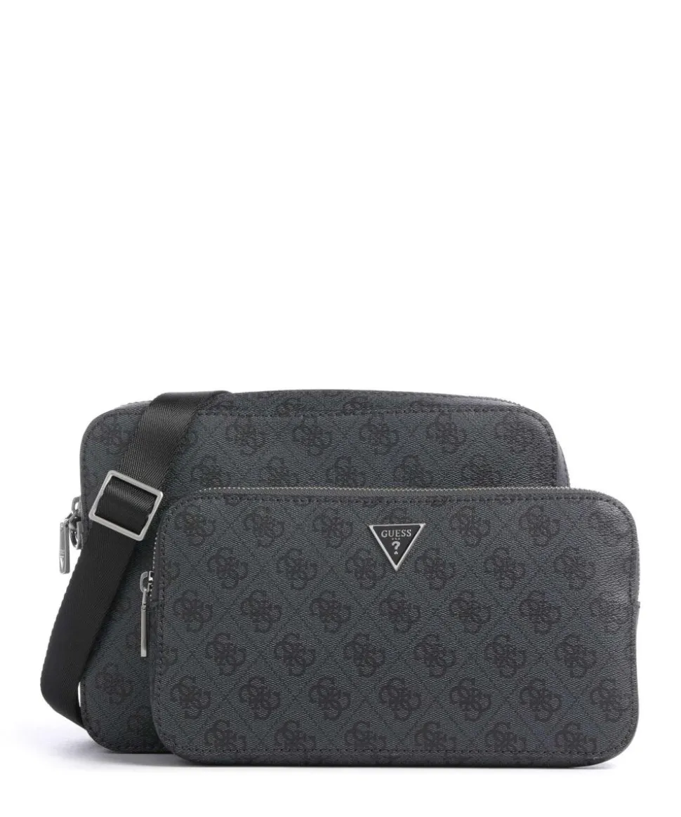 Milano Umhängetasche Lederimitat schwarz