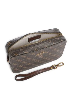 Milano Umhängetasche Lederimitat dunkelbraun