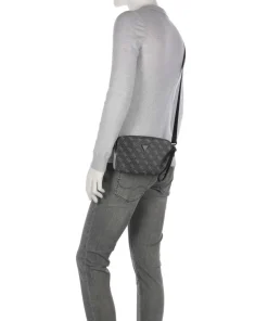 Milano Umhängetasche Lederimitat schwarz