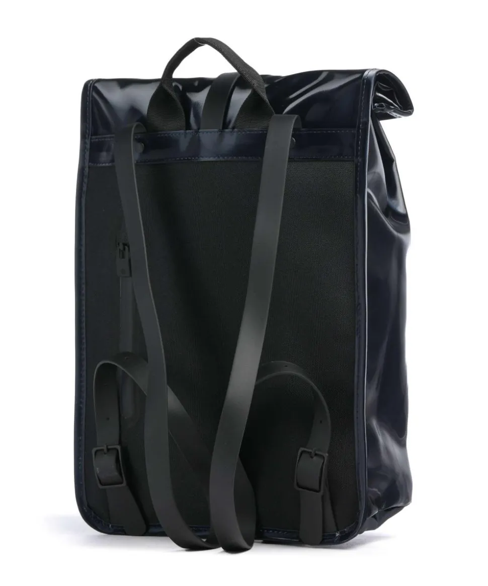 Mini Rolltop Rucksack Polyurethane, Polyester navy
