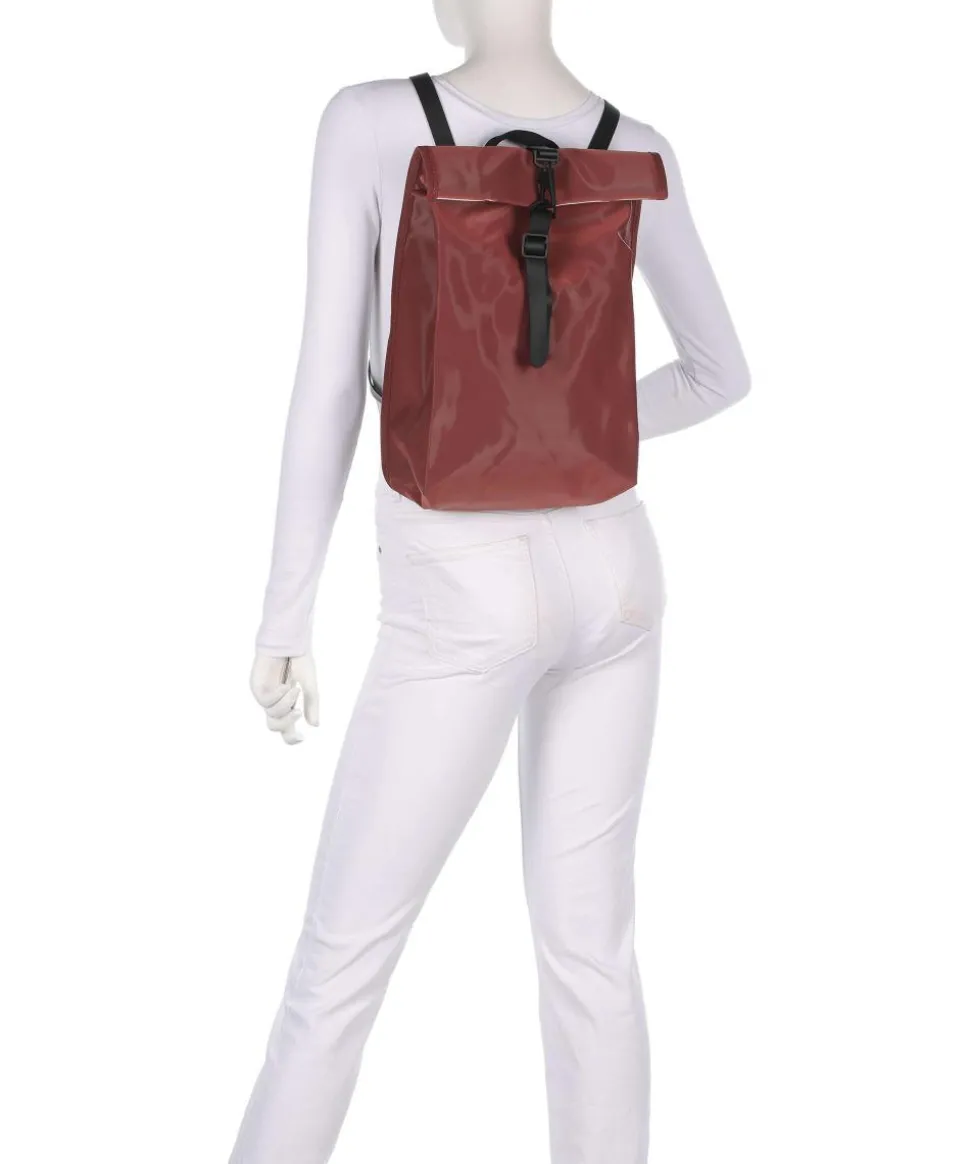 Mini Rolltop Rucksack Polyurethane, Polyester rot