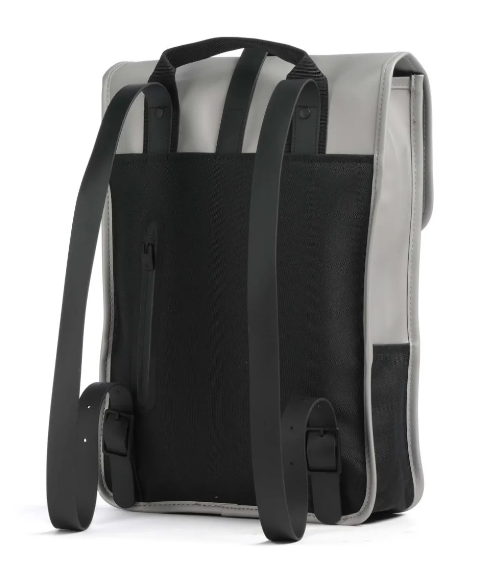 Mini Rucksack Polyester, Polyurethane hellgrau