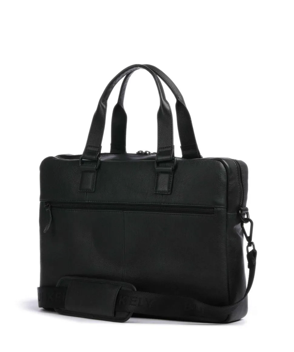 Minimal Mason Aktentasche 15″ genarbtes Leder schwarz