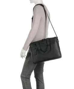 Minimal Mason Aktentasche 15″ genarbtes Leder schwarz
