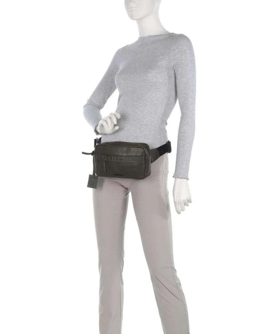 Minimal Mason Umhängetasche genarbtes Leder olivgrün