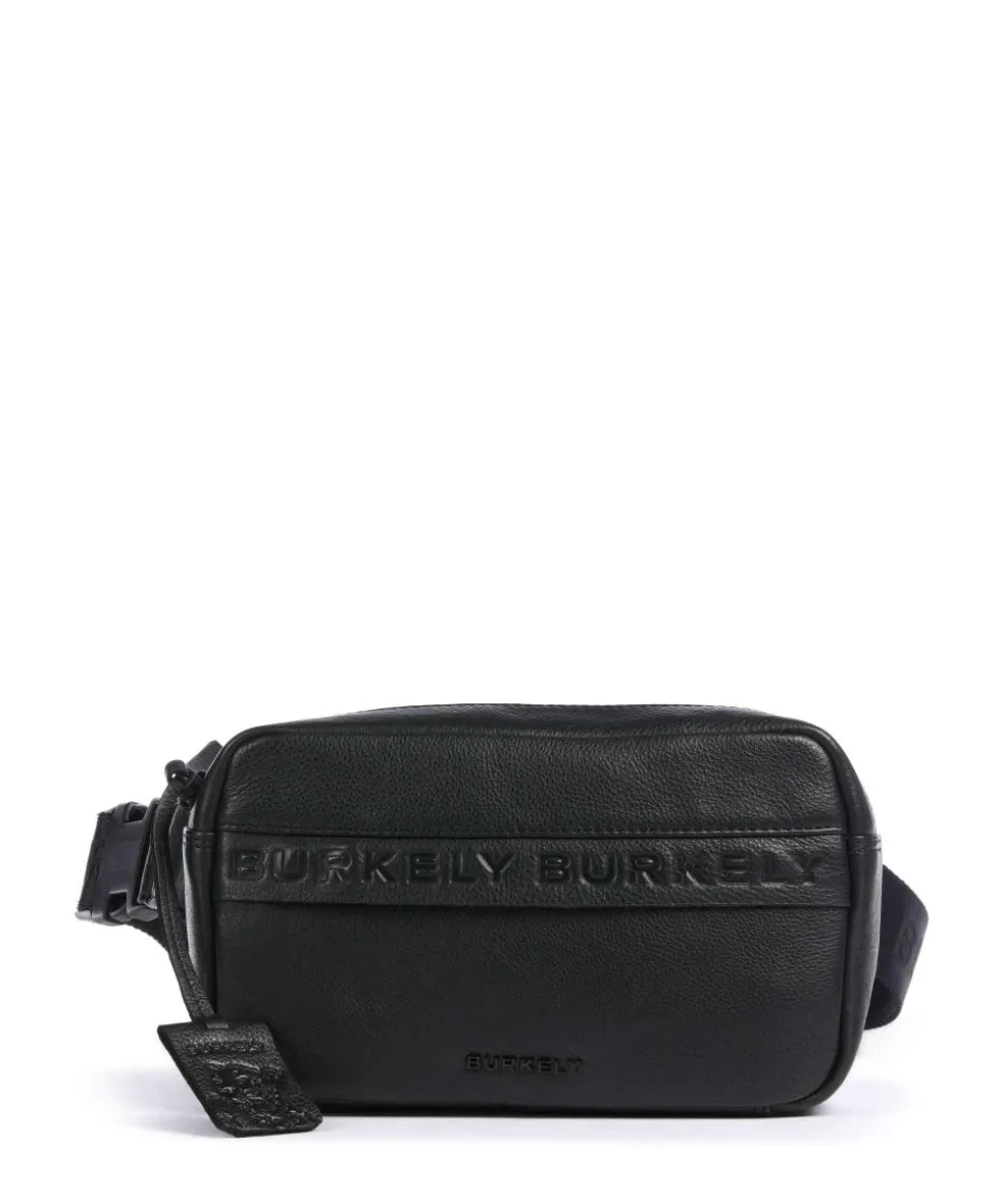 Minimal Mason Umhängetasche genarbtes Leder schwarz